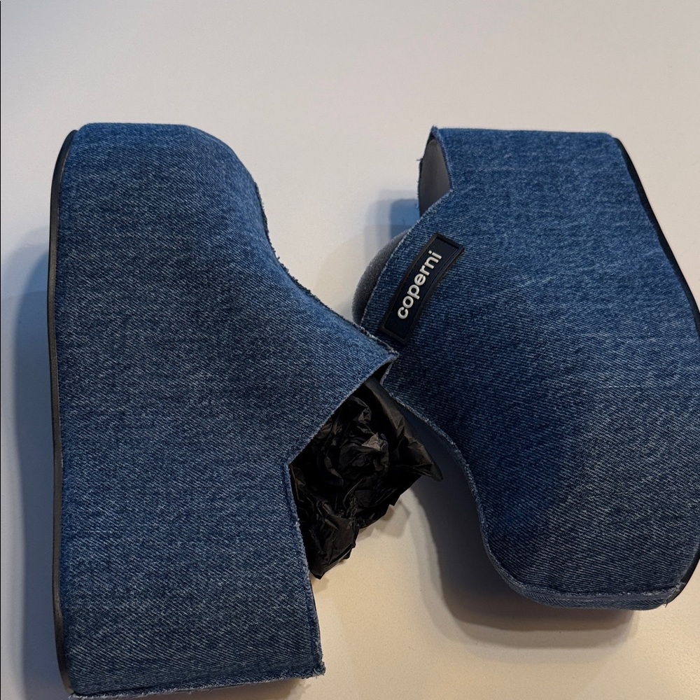 Coperni Blue Denim Slip-On Mules - Picture 2 of 6